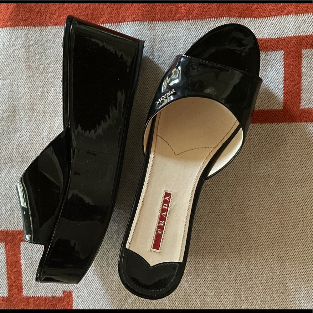 Prada Black Patent Platform